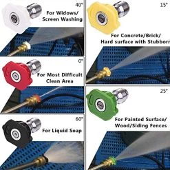 Realm 2600PSI 1.75GMP 14.5AMP Electric Pressure Washer With Brushless Induction Motor, Spray Gun, Spray Tips, 26ft Hose… -Garden Supply Store 51qFE0QEYwL