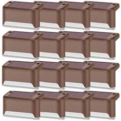 Solar Deck Lights Outdoor, 16 Pcs Solar Step LED Waterproof Lighting For Outdoor Deck, Patio, Stair, Yard, Path And…
