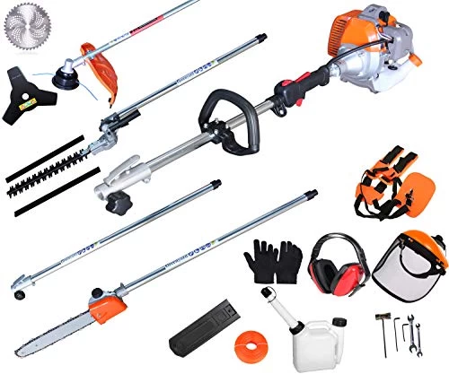 PROYAMA Powerful 42.7cc 5 In 1 Multi Functional Trimming Tools,Gas Hedge Trimmer,String Trimmer, Brush Cutter,Pole Saw… 1 PROYAMA Powerful 42.7cc 5 In 1 Multi Functional Trimming Tools,Gas Hedge Trimmer,String Trimmer, Brush Cutter,Pole Saw…