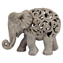 Design Toscano Anjan The Elephant Indian Decor Jali Animal Statue, 30.5 Cm, Polyresin, Brown Stone 12 Design Toscano Anjan The Elephant Indian Decor Jali Animal Statue, 30.5 Cm, Polyresin, Brown Stone -Garden Supply Store 51qRXGwebIL