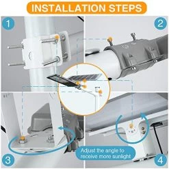 WisHomee 1000W LED Solar Street Lights, 765 LEDs, Outdoor Dusk To Dawn Pole Light With Remote Control, Waterproof, Ideal… -Garden Supply Store 51qYFQ4 F L