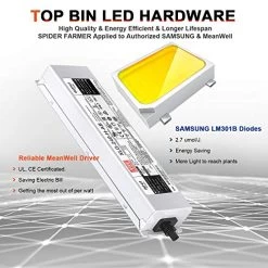 SPIDER FARMER SF2000 LED Grow Lights With Samsung LM301B Diodes MeanWell Driver 2×4 Ft Coverage Dimmable Lights Full… -Garden Supply Store 51qaGvbOAxL