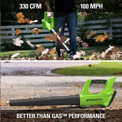 Greenworks 24V Cordless Jet Blower, 2.0 AH Battery Included -Garden Supply Store 51qptmzogcS