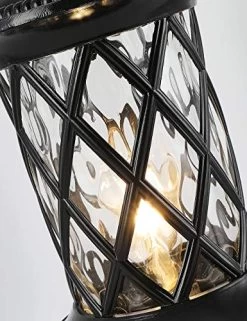 Industrial Exterior Lamp Post Lighting Fixtures Waterproof Post Light Outdoor With 3-Inch Pier Mount Base,Water Glass… -Garden Supply Store 51qujDTzqiL