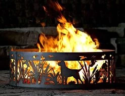 Solid Steel Outdoor Fire Ring – Lab N’ Ducks (48 In. Dia.)