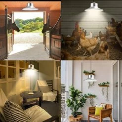 T-SUNUS Solar Pendant Light, 3 Colors Solar Shed Light With Remote Control 16.4Ft Cord Adjustable Large Solar Panel IP65… -Garden Supply Store 51rakakW0PL