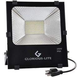 GLORIOUS-LITE 100W LED Flood Light, 8000lm Super Bright Work Lighting, 6500K White Light, IP66 Waterproof Outdoor…