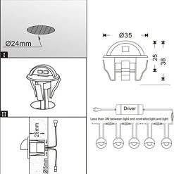 FVTLED Pack Of 6 Warm White LED Deck Lights Kit Φ1.38 Outdoor Garden Yard Decoration Lamp Recessed Pathway Step Warm… -Garden Supply Store 51rpgvrLc8L