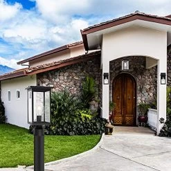 TODOLUZ 3-Lights Outdoor Post Porch Lantern Light Fixture With Clear Glass, Exterior Post Lighting In Black Finish For… -Garden Supply Store 51sTpWTQwKL