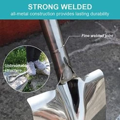 31.5 Inch Flat Head Garden Shovel, D Handle Square Flat Spade Shovel For Gardening, All Stainless Steel Made -Garden Supply Store 51tTtYq6ZkL