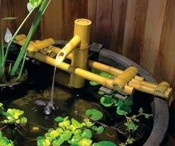 Aquascape Adjustable Pouring Bamboo Fountain, Extends From 18 To 30 Inches To Fit Many Size Container Gardens, 15 Inches…