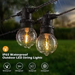 Zanflare Outdoor String Lights 50Ft Waterproof Shatterproof Patio Lights, 25+3 LED Bulbs, Connectable Led Outdoor Lights… -Garden Supply Store 51thBkn6vbL