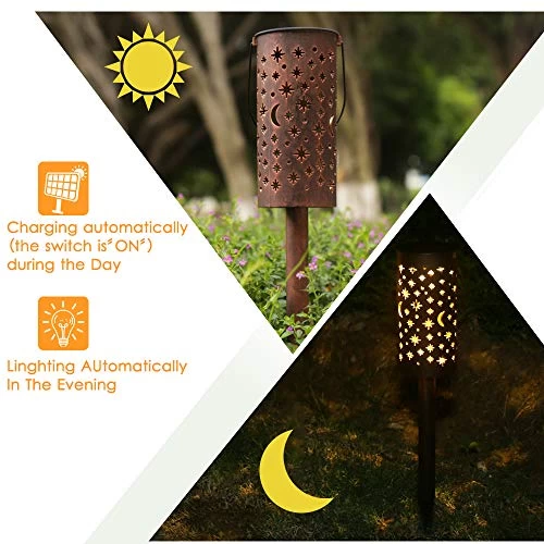 6 Pack Solar Light Outdoor Garden Patio Pathway Landscape Lights Yard Driveway Lawn Walkway Decoration Star Moon Solar… 5 6 Pack Solar Light Outdoor Garden Patio Pathway Landscape Lights Yard Driveway Lawn Walkway Decoration Star Moon Solar… - Image 5