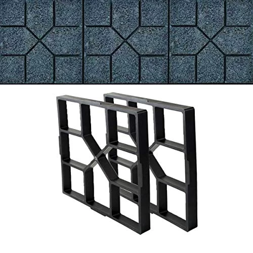 Tengchang Concrete Paving Mold, 2pcs Patio Walk Path Maker, Stepping Stone Driveway Garden Pavement Mold 1 Tengchang Concrete Paving Mold, 2pcs Patio Walk Path Maker, Stepping Stone Driveway Garden Pavement Mold