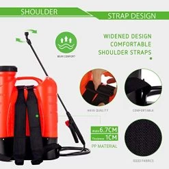 VIVOSUN 4 Gallon Battery Powered Backpack Sprayer Electric Pump Sprayer With Four Nozzles For Garden Lawn, Orange -Garden Supply Store 51u3fJWhH9L