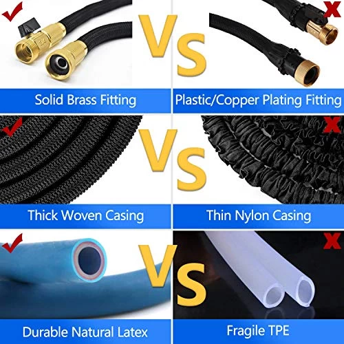 Mozing Expandable Garden Hose 75ft – Anti-Kink Flexible Water Hoses With 8 Function Nozzle And Durable Solid Brass… 5 Mozing Expandable Garden Hose 75ft – Anti-Kink Flexible Water Hoses With 8 Function Nozzle And Durable Solid Brass… - Image 5