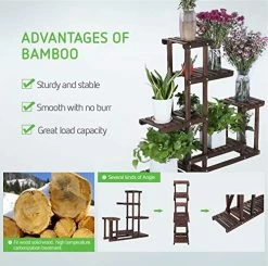 VIVOSUN Plant Stand Indoor Plant Shelf, 6 Tiers 10 Potted Wooden Flower Holder, Tiered Plant Rack For Garden, Balcony… -Garden Supply Store 51uXLmZ9W0L