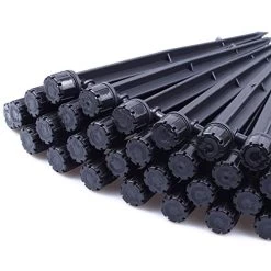MIXC 100PCS Drip Emitters Sprayer With Stake Water Flow Adjustable For 1/4 Inch Irrigation Tube Hose, 360 Degree Dripper…