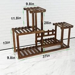 FOLDIFY Pine Wood Plant Stand Indoor Outdoor Multiple Flower Pot Holder Shelf Rack Higher And Lower Planter Display… -Garden Supply Store 51ukQlVTrvL