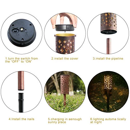 6 Pack Solar Light Outdoor Garden Patio Pathway Landscape Lights Yard Driveway Lawn Walkway Decoration Star Moon Solar… 3 6 Pack Solar Light Outdoor Garden Patio Pathway Landscape Lights Yard Driveway Lawn Walkway Decoration Star Moon Solar… - Image 3