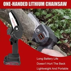 Mini Cordless Chainsaw,4 Inch 24V Electric Chain Saw With Brushless Motor,Hand-held Protable Mini Chain Saw,Rechargeable… -Garden Supply Store 51v1mgOIIeL