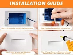 Cloudy Bay LED Indoor Outdoor Step Light,3-Pack,3000K Warm White,Stair Light,White Finish -Garden Supply Store 51vvnecJCsL