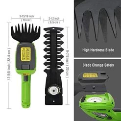 WORKPRO 7.2V 2-in-1 Cordless Grass Shear + Shrubbery Trimmer – Handheld Hedge Trimmer, Rechargeable Lithium-Ion Battery… -Garden Supply Store 51w4HjmgfdL