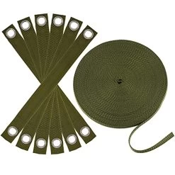 Shitailu Professional Tree Stake Kits For 2 Trees- 6pcs 15.7 Inch Tree Straps + 65.6 Feet Strong Rope For Plant Fix Straight Healthy Growth,Green