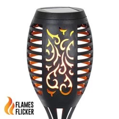 Exhart Flickering Flame Solar Torch Yard Stake – 4 Pack Small LED Tiki Torch Dancing Flame Stake To Illuminate Gardens… 12 Exhart Flickering Flame Solar Torch Yard Stake – 4 Pack Small LED Tiki Torch Dancing Flame Stake To Illuminate Gardens… -Garden Supply Store 51wbUDYcDeL