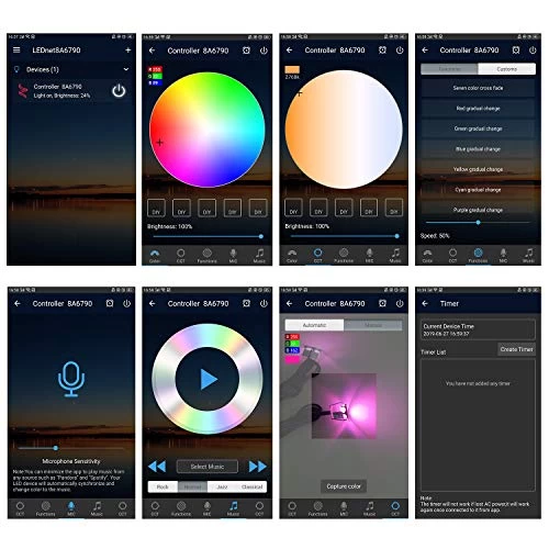 QACA Smart LED Deck Lights Kit WiFi Controlled Color Changeable, Φ1.38“ Outdoor IP67 Waterproof Low Voltage Step Lights… 5 QACA Smart LED Deck Lights Kit WiFi Controlled Color Changeable, Φ1.38“ Outdoor IP67 Waterproof Low Voltage Step Lights… - Image 5