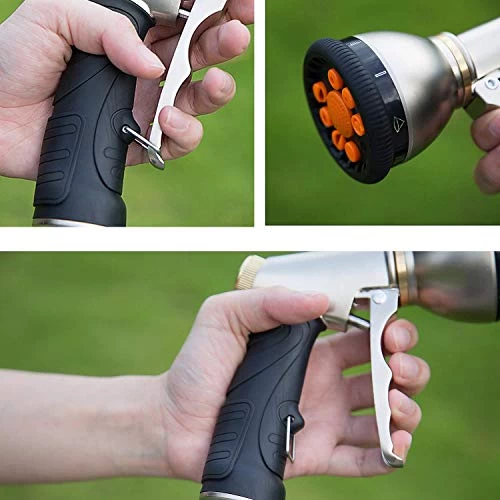 AltraTech Metal Garden Hose Nozzle Heavy Duty Spray Gun 2 Mixed Pack Metal Sprayer 9 Patterns Brass For Car Washing… 7 AltraTech Metal Garden Hose Nozzle Heavy Duty Spray Gun 2 Mixed Pack Metal Sprayer 9 Patterns Brass For Car Washing… - Image 7