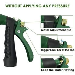 H2O WORKS Water Hose Nozzle, Sprayer Nozzle, Garden Hose Nozzle Metal Sprayer Hose Attachment With Adjustable Watering… -Garden Supply Store 51xDbgHJWDL