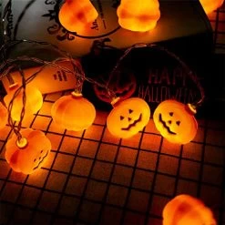 Halloween String Lights, LED Pumpkin Lights – 3D Halloween Decoration Lights, Battert Operated String Lights For Indoor… -Garden Supply Store 51xWeI6db5L