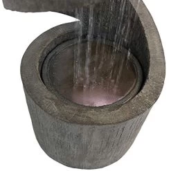 Sunnydaze Outdoor Water Fountain – Showering Spiral Water Fountain Feature – LED Light – Patio, Backyard, Garden Decor… -Garden Supply Store 51xfsXzXuTL