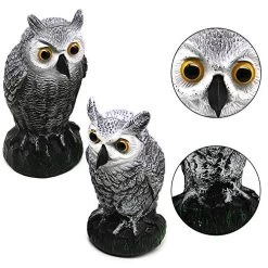 Hausse 2 Pack Fake Horned Owl Decoy, Nature Enemy Pest Repellent For Outdoor Garden Yard -Garden Supply Store 51xhhoPN9RL