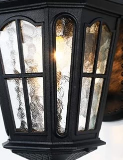 GYDZ Post Light Outdoor With 3-Inch Pier Mount Base, 17”H Exterior Post Light Fixture,Waterproof IP65 Classic Die Cast… -Garden Supply Store 51y1pH htdL