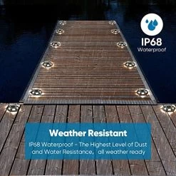 12 Pack 6 LED Solar Deck Lights JACKYLED Solar Dock Lights Solar Lights Outdoor Waterproof Wireless Road Lights For Step… -Garden Supply Store 51y3FiQ1TRL