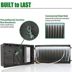 LEDMO 120W LED Wall Pack Light 15840LM 840W HPS/HID Equivalent 5000K LED Security Flood Commercial And Industrial… -Garden Supply Store 51yVU7KAdIL