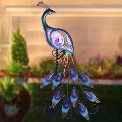 Valery Madelyn 31.5 Inch Metal Peacock Garden Decor Solar Lights, Solar Peacock Stake Lawn Ornaments For Outdoor Outside… 13 Valery Madelyn 31.5 Inch Metal Peacock Garden Decor Solar Lights, Solar Peacock Stake Lawn Ornaments For Outdoor Outside… -Garden Supply Store 51ydebwlbDL