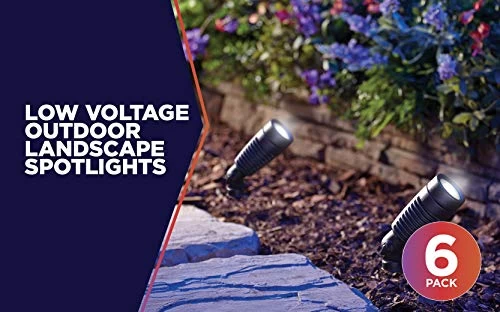 Moonrays 95536 1W Low Voltage LED Metal Spot Light Kit (6 Pack) Transformer, Connectors, 50 Feet Of Wire Black 2 Moonrays 95536 1W Low Voltage LED Metal Spot Light Kit (6 Pack) Transformer, Connectors, 50 Feet Of Wire Black - Image 2