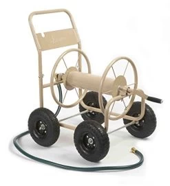 Liberty Garden Products 870-M1-2 Industrial 300-4 Wheel Garden Hose Reel Cart-Tan