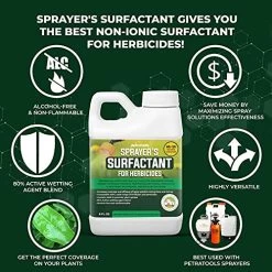 Sprayer’s Surfactant For Herbicides – NonIonic Surfactant For Weed Killer, Foliar, Unwanted Grass, Herbicide – Spreader Sticker – Surfactant Wetting Agent, PetraTools (8 Oz) 10 Sprayer’s Surfactant For Herbicides – NonIonic Surfactant For Weed Killer, Foliar, Unwanted Grass, Herbicide – Spreader Sticker – Surfactant Wetting Agent, PetraTools (8 Oz) -Garden Supply Store 51zINdJI8zS