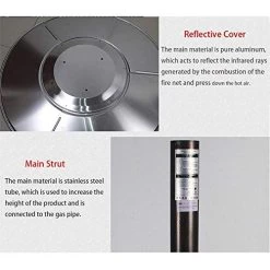 Commercial Outdoor Patio Heaters Propane Energy Saving Stainless Steel Gas Heaters, Umbrella Movable Stoves,A -Garden Supply Store 51zOXVCmNpL