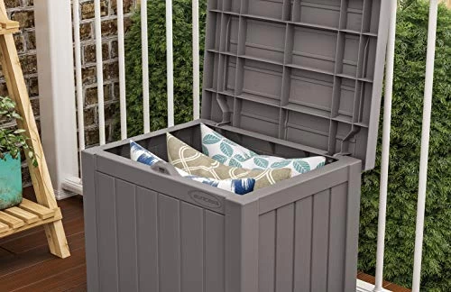 Suncast Small SS500ST 22 Gallon Resin Deck Storage Box, Stoney 4 Suncast Small SS500ST 22 Gallon Resin Deck Storage Box, Stoney - Image 4