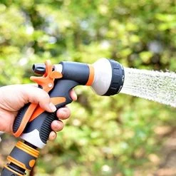 Spray Away High Performance Garden Hose Sprayer Nozzle Thats High Pressure Watering & Heavy Duty Landscaping Tool, 8 Adjustable Patterns, Light Weight And Easy To Hold! -Garden Supply Store 51zvYObIIlL
