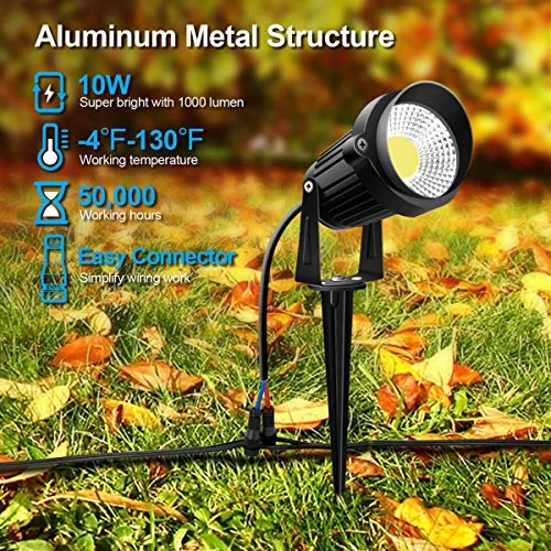 ZUCKEO 10W Landscape Lighting 5500K Daywhite 12V 24V Low Voltage LED Landscape Lighting IP66 Waterproof Landscaping… 3 ZUCKEO 10W Landscape Lighting 5500K Daywhite 12V 24V Low Voltage LED Landscape Lighting IP66 Waterproof Landscaping… - Image 3