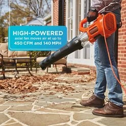 BLACK+DECKER BEBL750 Electric Blower, Black & String Trimmer With Auto Feed, Electric, 6.5-Amp, 14-Inch (BESTA510) -Garden Supply Store 611EphJYeL
