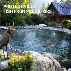 PatioGem Pond Netting, 4 Sizes, 7’ X 10’ Pond Netting For Koi Ponds, Durable & Sturdy Pond Net To Catch Leaves & Debris, Herons, Raccoons, Cats & Predators, Accessories Included (3/8” Mesh) -Garden Supply Store 611RMJ03zL