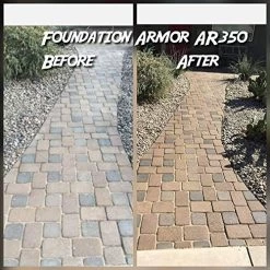 Armor AR350 Wet Look Concrete Sealer And Paver Sealer With Low Gloss Finish (1 GAL) -Garden Supply Store 611gdcI26bL