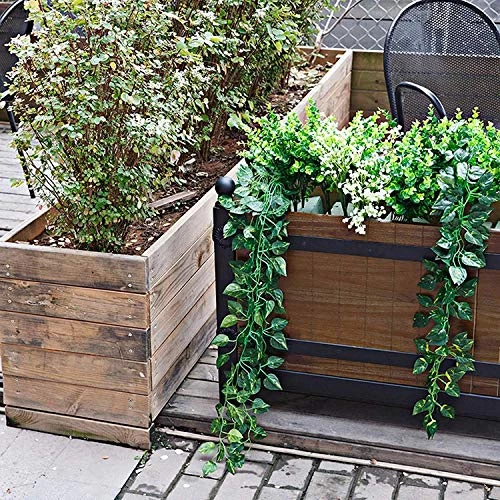 HEMFV Garden Iron Flower Pot Planting Solid Wood Flower Box Flower Stand Flower Stand Flower Outdoor Gardening Flower… 3 HEMFV Garden Iron Flower Pot Planting Solid Wood Flower Box Flower Stand Flower Stand Flower Outdoor Gardening Flower… - Image 3